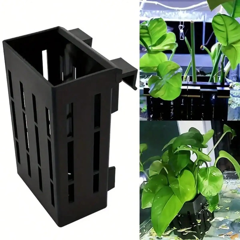 Czarny plastikowy koszyk na ro – Aquarium Plant Holder recenzja i cena